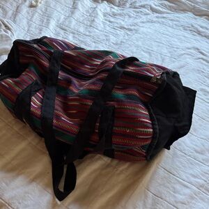 Colorful Striped Duffel Bag